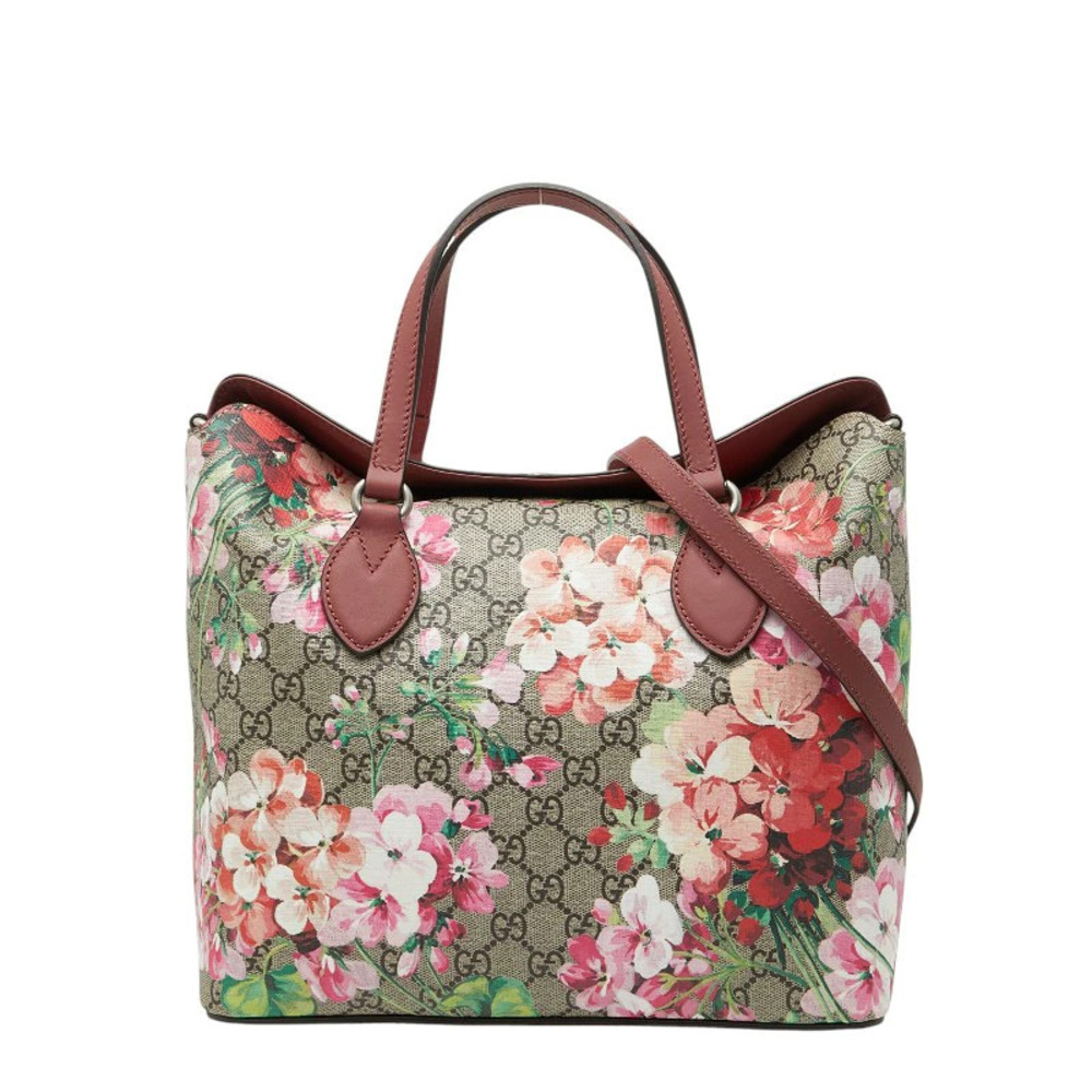 Gucci GG Blooms Supreme Shoulder Bag Beige Cream Multicolor Leather